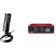 Audio-Technica AT2020USB-X Cardioid Condenser USB Microphone, Black & Focusrite Scarlett Solo 3rd Gen USB Audio Interface, Studio Quality Recording
