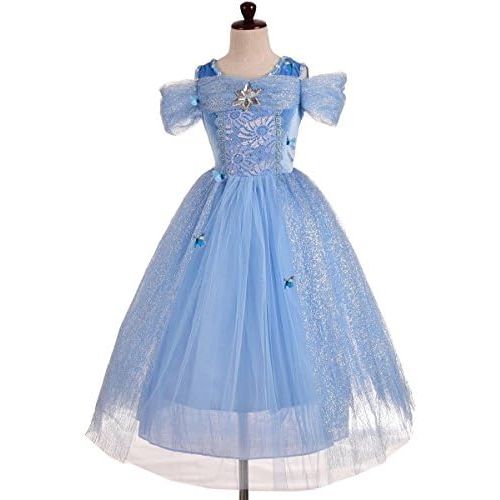  Lito Angels Girls Princess Dress Up Costume Halloween Christmas Fancy Dress with Accessories