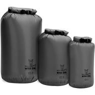 Wise Owl Outfitters Waterproof Dry Bag - Fully Submersible 1pk or 3pk Ultra Lightweight Airtight Waterproof Bags - 5L, 10L and 20L Sizes - Diamond Ripstop Roll Top Drybags