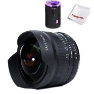 7artisans 7.5mm F2.8 II V2.0 Fisheye Lens with 190° Angle of View, Compatible with Olympus and Panasonic MFT M4/3 Mount Cameras