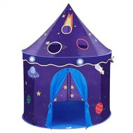 Wonder Space Children Play Tent - Space Rocket Castle Pop Up Kids Playhouse, Ideal Indoor Outdoor Gift Game Toy for Boys and Girls