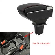 Auto for Chevrolet Chevy Trax 14-17 Luxury Car Armrest Center Console Accessories The Cover Can Raised Oversized Space Built-in LED Light with Cup Holder Removable Ashtray Black