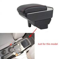 SLONG for 2015-2018 Chevy New Cruze Luxury Car Armrest Center Console Accessories The Cover Can Raised Oversized Space Built-in LED Light with Cup Holder Removable Ashtray Black