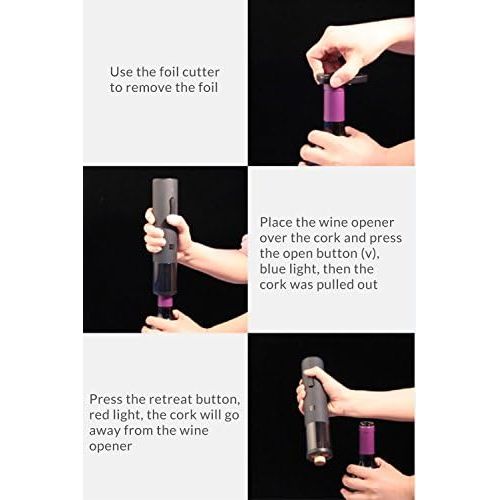  [아마존베스트]Xiaomi Mijia Huohou Kit Electric Automatic Wine Bottle Opener Corkscrew with Foil Cutter