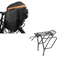 Ibera Bike Carrier Plus+ Rack (Disk Brake Mounts) and Trunk Bag with Expandable Panniers