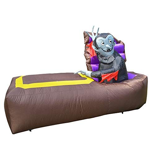  할로윈 용품ALEKO HLID051 Halloween Inflatable Dracula Awakes from His Coffin - 5 Foot
