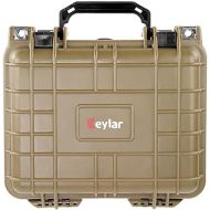 Eylar Small 10.62 Deep Gear, Equipment, Hard Camera Case Waterproof with Foam TSA Standards (Tan)