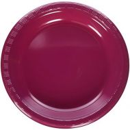 Creative Converting Touch of Color 20 Count Plastic Banquet Plates, Burgundy -