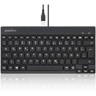 [아마존베스트]Perixx PERIBOARD-326 Wired Mini USB Keyboard with White Backlight and Flat Keys
