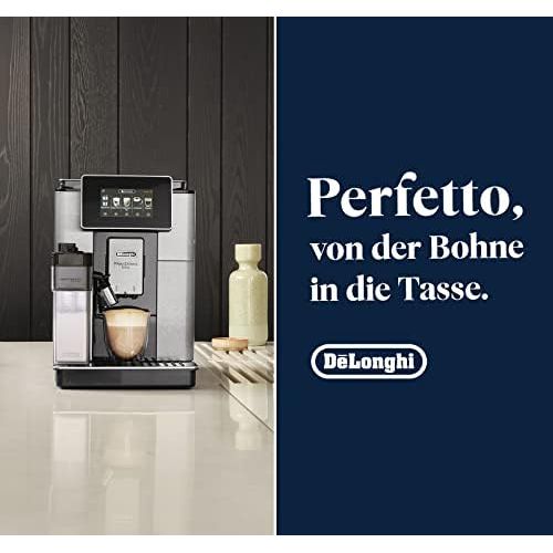 드롱기 [아마존베스트]De’Longhi DeLonghi PrimaDonna Soul ECAM 612.55.SB Kaffeevollautomat mit Milchsystem & Bean Adapt Technologie, 18 Rezepte per Knopfdruck, mit Farbdisplay & App-Steuerung, silber