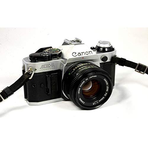 캐논 Vintage Canon AE-1 Program 35mm SLR Camera with 50mm 1:1.8 Lens
