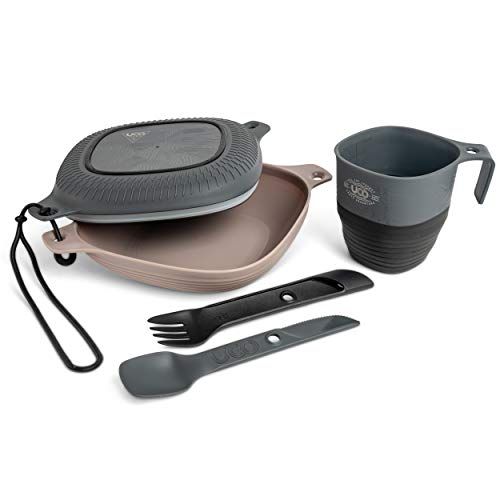  UCO 6-Piece Camping Mess Kit with Bowl, Plate, Camp Cup, and Switch Spork Utensil Set
