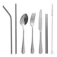 Cuisipro Stainless Steel Full Travel Cutlery Set, 8-Piece, Grey