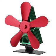 LYNLYN Christmas Tree Type 5 Blade Heat Powered Stove Fan Log Wood Burner Eco Friendly Fireplace Fan Home Efficient Heat Distribution Liyannan (Color : As Shown)