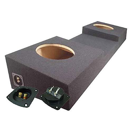  American Sound Connection Compatible with Chevy C/K Silverado or GMC Sierra Fill Size Regular Cab Truck 1988-2006 Dual 12 Sub Box Speaker Enclosure
