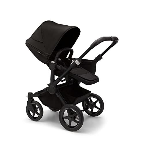  Bugaboo Donkey 5 Mono Complete - Single Stroller Converts to Side-by-Side Double Stroller, Multiple Seat Positions - Black/Midnight Black-Midnight Black