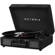 Victrola Vintage 3-Speed Bluetooth Suitcase Turntable with Speakers, Black Velvet