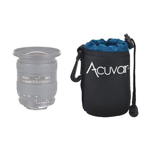  Acuvar Neoprene (Blue and Black) Soft DSLR Lens Pouch Case Kit for Canon Nikon Sony Pentax Olympus Panasonic Camera Lenses (3 Pouches, S, M, L)