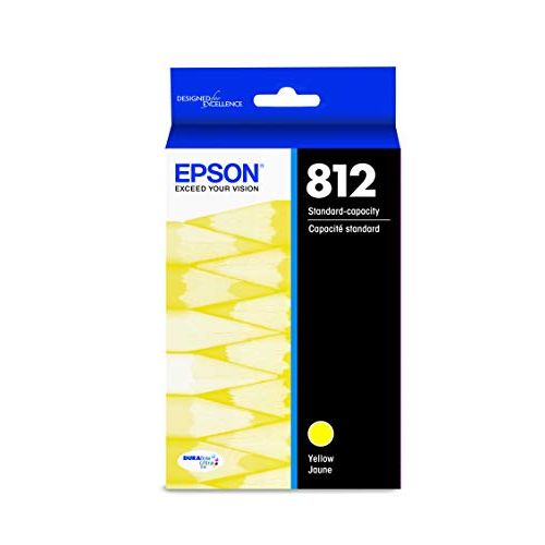 엡손 Epson T812 DURABrite Ultra Ink Standard Capacity Yellow Cartridge (T812420-S) for Select Epson Workforce Pro Printers