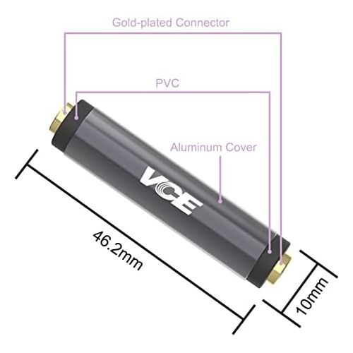  [아마존베스트]VCE 3-Pack 3.5mm Stereo Plug to 3.5mm Female/Female Adapter Plug
