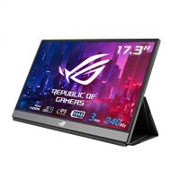 ASUS ROG Strix 17.3 1080P Portable Gaming Monitor (XG17AHP) Full HD, IPS, 240Hz, 3ms, Adaptive Sync, Smart Case, ROG Bag & Tripod, USB C Power Delivery, Micro HDMI, For Laptop, P