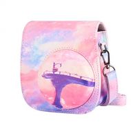 Bsuuy Compatible Mini 8 8+ 9 Camera Case for Fujifilm Instax Mini 8 8+ 9 Instant Film Camera with Shoulder Strap and Photo Accessories Pocket (Cloud Starry Sky)