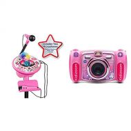 VTech Kidi Star Karaoke System 2 Mics with Mic Stand & AC Adapter, Pink & Kidizoom Duo Selfie Camera, Amazon Exclusive, Pink