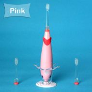 Kauner 3-6 Years Old Children Electric Toothbrush Dupont Teeth Brush Head Music Tooth Brush Sonic Baby Safe Healthy Cute Pink
