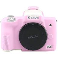 Easy Hood Case for Canon EOS M50 and M50 II Digital Camera, Anti-Scratch Soft Silicone Housing Protective Cover Protector Skin (Pink)