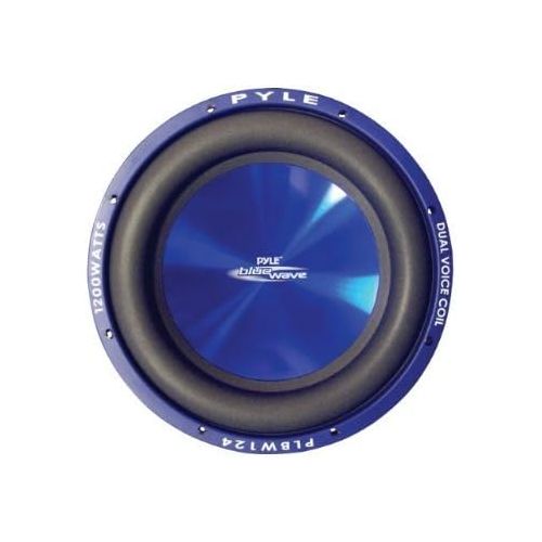  Pyle Car Vehicle Subwoofer Audio Speaker - 8 Inch Blue Injection Molded Cone, Blue Chrome-Plated Steel Basket, Dual Voice Coil 4 Ohm Impedance, 600 Watt Power, for Vehicle Stereo Sound