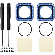【2 Pack】 GOHIGH Lens Replacement Kits for GoPro Hero 4/5 Session Protective Lens Repair Parts Lense Protector with Tools, Blue