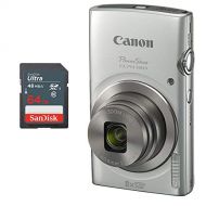 Canon PowerShot ELPH 180 Digital Camera + 64 GB Memory Card (Silver)
