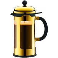 Bodum New Chambord Kaffeebereiter 8 Tassen, Chrom, Gold, 10.7 x 17.5 x 25 cm