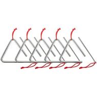 [아마존베스트]5 x Classic Cantabile Triangle with Beater  Triangle made of Steel for Children and Musical Early Education  Percussion Instrument with 10 cm (4 Inch) Size and Clapper  Ideal fo