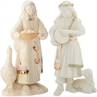 Lenox 879302 First Blessing Nativity Goose and Girl and 879301 First Blessing Nativity Drummer Boy Figurine
