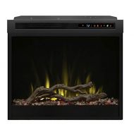 DIMPLEX DF28DWC-PRO DF28DWC-PRO Multi-Fire XHD PRO 5118 BTU / 1500W 28 Inch Wide Built-in Vent-Free Electric Fireplace with Acrylic Ice and Driftwood River Rock Media and Remote Co