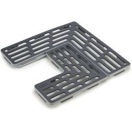 Joseph Joseph 85037 SinkSaver Adjustable Sink Protector Mat Two Grid Sections Fits Different Drain Positions Non-Slip, Gray