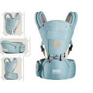 GLISOO Ergonomic 360° Baby Soft Carrier, Comfortable Adjustable Positions,Breastfeeding Fits All Newborn Toddler,HipSeat Infant Child Carrier, All Seasons,Perfect for Hiking Shopping Trav