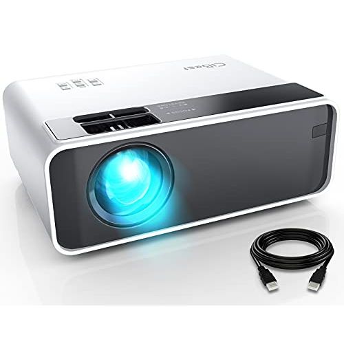  Mini Projector, CiBest Video Projector Outdoor Movie Projector, 4200 lux LED Portable Home Theater Projector 1080P and 200 Supported, Compatible with PS4, PC via HDMI, VGA, TF, AV