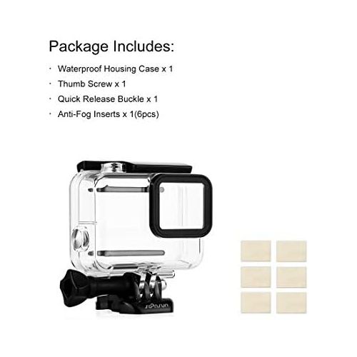  SOONSUN Waterproof Housing Case for GoPro Hero 7 White Silver 45M Underwater Diving Protective Housing Shell with Bracket Accessories for Go Pro HERO7 White Silver Action Cameras
