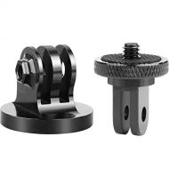 Tripod Mount Adapter Compatible with Gopro, ChromLives 1/4” -20 Camera Mount Conversion, 1+1 Aluminum Adapters Attaching Mount System, Action Camera, Mount Accessory to 1/4” Tripod