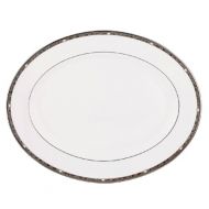 Lenox Pearl Platinum 16 Oval Serving Platter, White
