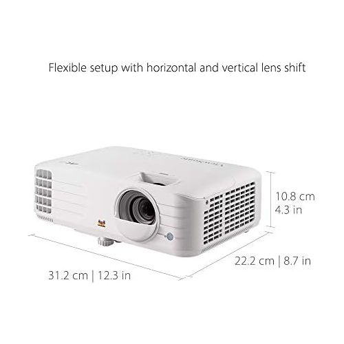  [아마존베스트]Viewsonic PX701-4K UHD Home Cinema DLP Projector 4K 3200 ANSI Lumen 2x HDMI 10 Watt Speaker 1.1x Optical Zoom HDR White