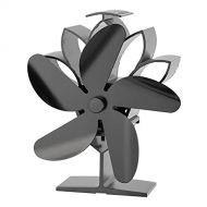 MagiDeal Heat Powered Stove Fan Silent 5 Blades for Wood/Log Burner/Fireplace Eco Friendly and Efficient Heat Distribution