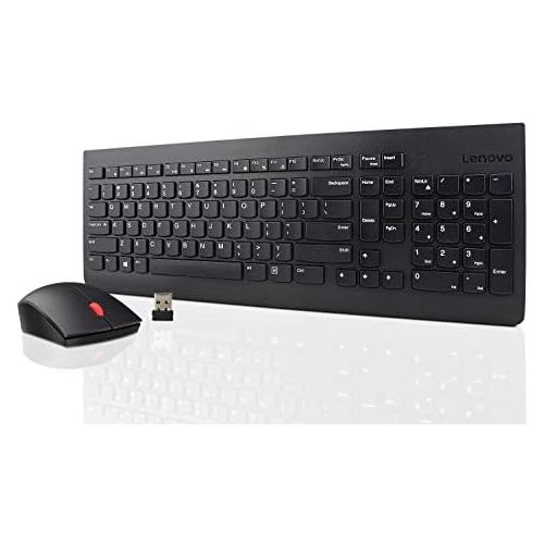 레노버 [아마존베스트]Lenovo 510 Wireless Keyboard & Mouse Combo, 2.4 GHz Nano USB Receiver, Full Size, Island Key Design, Left or Right Hand, 1200 DPI Optical Mouse, GX30N81775, Black