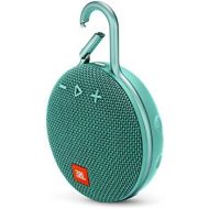 JBL JBLCLIP3TEAL Clip 3 Portable Waterproof Wireless Bluetooth Speaker - Teal, 6.5 X 4.3 X 2