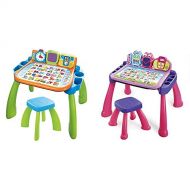 VTech Touch and Learn Activity Desk (Frustration Free Packaging), Green & Touch and Learn Activity Desk Deluxe, Pink