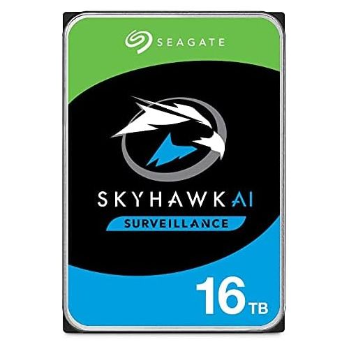  Seagate Skyhawk AI 16TB Video Internal Hard Drive HDD ? 3.5 Inch SATA 6Gb/s 256MB Cache for DVR NVR Security Camera System with Drive Health Management and in-House Rescue Services
