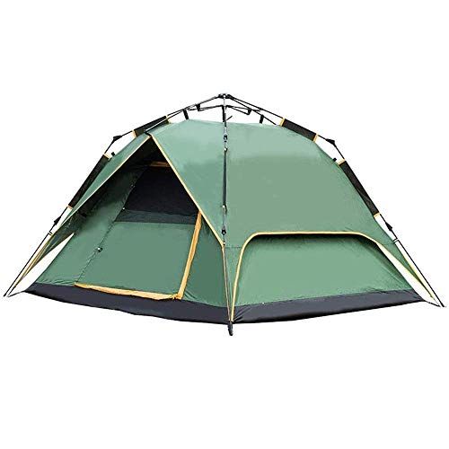  TANGIST Camping Tent， Outdoor Double Tent, 3-4 People Multi-Person Square Top Height Increase Camping Auto, Suitable Compatible with Outdoor Travel Beach, 215 215 145cm Waterproof