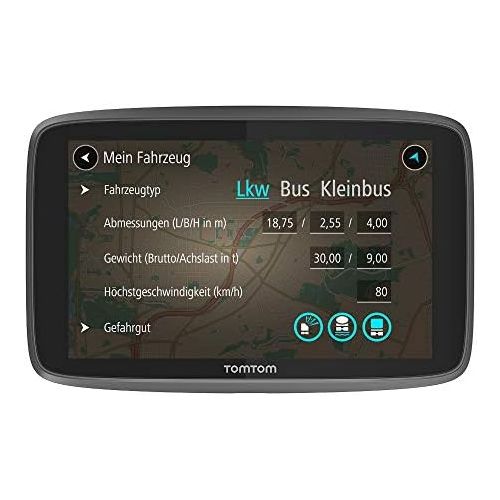 [아마존베스트]TomTom GO Professional 520 Navigation Device for Trucks, Vans and Busses (Updates via Wi-Fi, 12.7 cm (5 inch), Smartphone Messages, Lifetime Map Updates Europe, Lifetime Traffic an